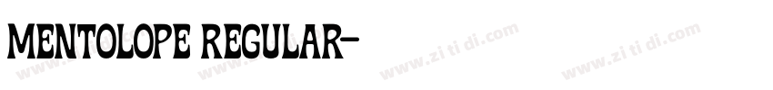Mentolope Regular字体转换 Mentolope Regular字体转换